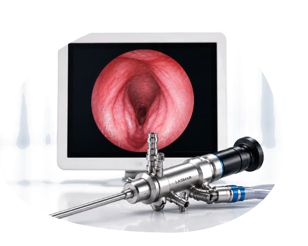 Histeroscópio Lasmar e imagem endoscópica da cavidade uterina